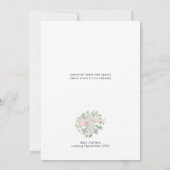 Modern Elephant Floral Baby-Q BBQ Baby shower Kaart (Achterkant)