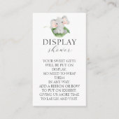 Modern Elephant Greenery Baby Display Shower Informatiekaartje (Voorkant)