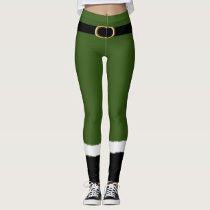 Modern Elf Santa Costume Cute Funny Kerstmis Leggings