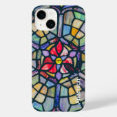 Modern Eligant retroline monogram Case-Mate iPhone Case (Achterkant)