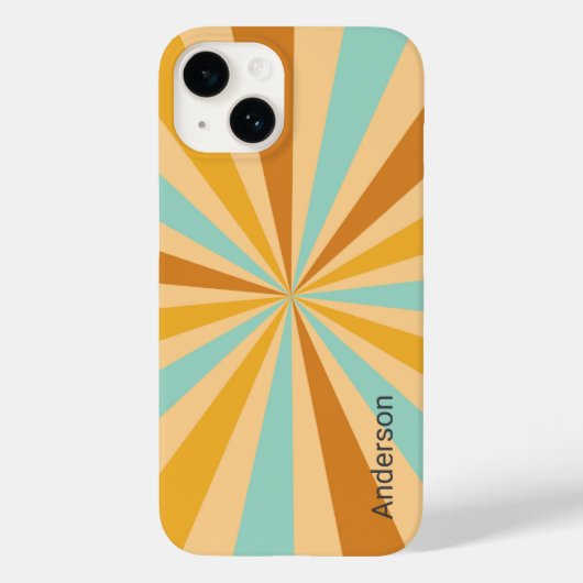 Modern Eligant retroline monogram Case-Mate iPhone Case (Achterkant)