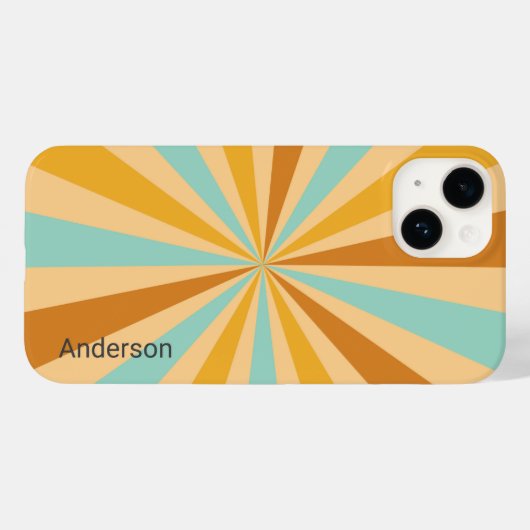 Modern Eligant retroline monogram Case-Mate iPhone Case (Achterkant (horizontaal))