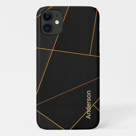 Modern Eligant retroline monogram Case-Mate iPhone Case (Achterkant)