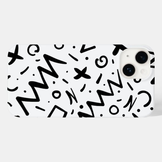 Modern Eligant retroline monogram Case-Mate iPhone Case (Achterkant (horizontaal))