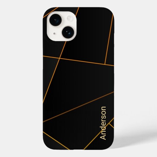 Modern Eligant retroline monogram Case-Mate iPhone Case (Achterkant)
