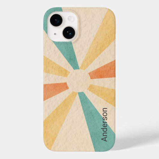 Modern Eligant retroline monogram Case-Mate iPhone Case (Achterkant)