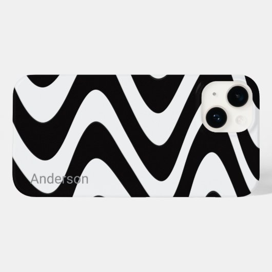 Modern Eligant retroline monogram Case-Mate iPhone Case (Achterkant (horizontaal))