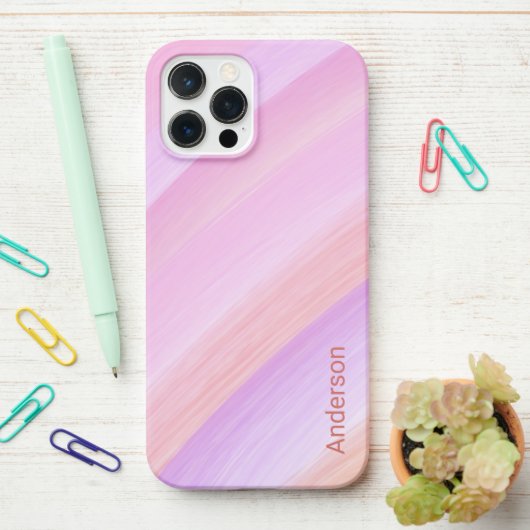 Modern Eligant retroline monogram iPhone Hoesje (Op bureau)