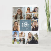 Modern Elke leeftijd 12 Collage | Foto Aangepaste Kaart (Voorkant)
