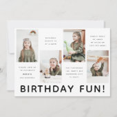 Modern Elke Leeftijd 4x Foto Verjaardagsfeest Kaart (Voorkant)