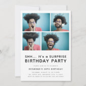 Modern Elke leeftijd 4x foto Verrassing Verjaardag Kaart (Voorkant)