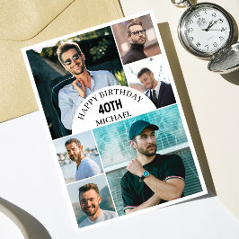 Modern Elke leeftijd 6 Collage | Foto Aangepaste v Kaart