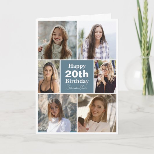 Modern Elke leeftijd 6 Collage | Foto Aangepaste v Kaart (Voorkant)
