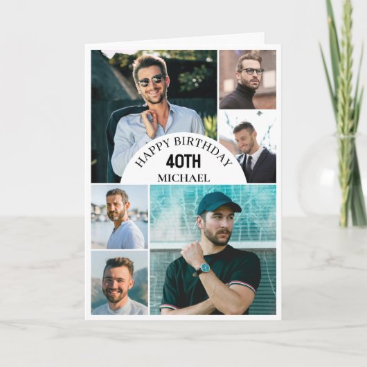 Modern Elke leeftijd 6 Collage | Foto Aangepaste v Kaart (Voorkant)