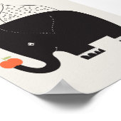 Modern ellephant Nursery Poster - 11 x 8,5 inch (Hoek)