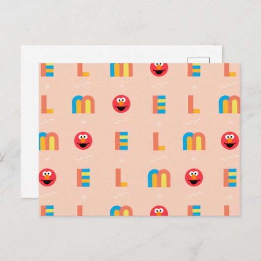 Modern Elmo Pattern Briefkaart (Voorkant / Achterkant)