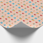 Modern Elmo Pattern Cadeaupapier (Hoek)