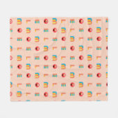 Modern Elmo Pattern Fleece Deken (Voorkant (Horizontaal))