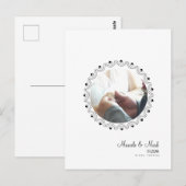 Modern Eloped Photo Circular Hearts-Briefkaart Briefkaart (Voorkant / Achterkant)