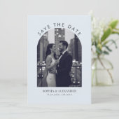 Modern Emerald Arch Photo Frame Feestdagenkaart (Staand voorkant)