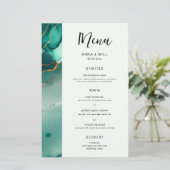 Modern Emerald Gold Blauwgroen Elegant Beach Bruil (Staand voorkant)