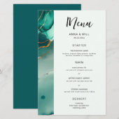 Modern Emerald Gold Blauwgroen Elegant Beach Bruil (Voorkant / Achterkant)