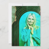 Modern Emerald Gold Retirement Party Kaart (Achterkant)