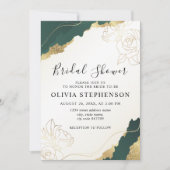 Modern Emerald Gold Vrijgezellenfeest Kaart (Voorkant)