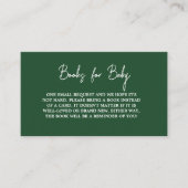Modern Emerald Green Baby shower Boekaanvraag Informatiekaartje (Voorkant)