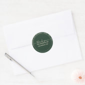 Modern Emerald Green Bedankt voor je plezier Ronde Sticker (Envelop)