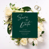 Modern Emerald Green bewaart de datum Save The Date