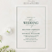 Modern Emerald Green Calligraphy Wedding