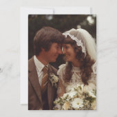 Modern Emerald Green Floral 50e Jubileum Foto Kaart (Achterkant)