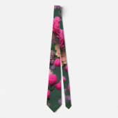 Modern Emerald Green Floral Necktie Stropdas (Voorkant)