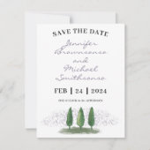 Modern Emerald Green Forest Natuur Wedding Save The Date (Voorkant)