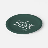 Modern Emerald Green gepersonaliseerde afstudeerfe Papieren Bordje (Gekanteld)