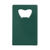 Modern Emerald Green Gepersonaliseerde Groomsman Creditkaart Flessenopener (Achterkant)