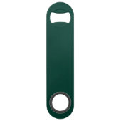 Modern Emerald Green Gepersonaliseerde Groomsman Speed Flessenopener (Achterkant)