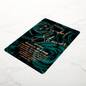 modern Emerald Green Glamour Vrijgezellenfeest Folie Uitnodiging (Gedraaid)