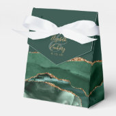 Modern Emerald Green Gold Agate Geode Bedankdoosjes (Voorkant Zijde)