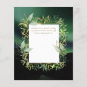 Modern Emerald Green Gold Budget Wedding Invites (Achterkant)