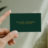 Modern Emerald Green Minimal Professional Visitekaartje