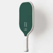 Modern Emerald Green Monogram Pickleball Paddle (Links)