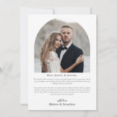 Modern Emerald Green Photo Wedding Bedankkaart (Achterkant)