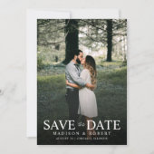 Modern Emerald Green Photo Wedding Save The Date (Voorkant)