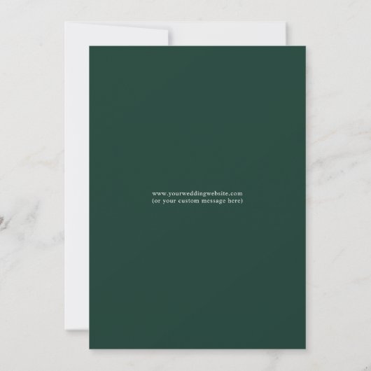 Modern Emerald Green Photo Wedding Save The Date (Achterkant)