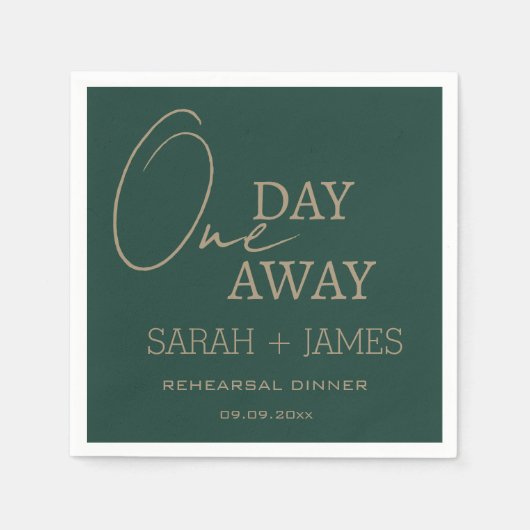 Modern Emerald Green repetitie diner bruiloft Servet (Voorkant)