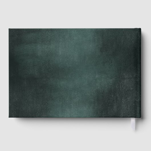 Modern Emerald Green & Roos Gold Folie Wedding Gastenboek (Achterkant)