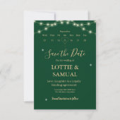 Modern Emerald green Save The Date (Voorkant)