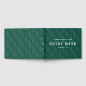 Modern Emerald Green & Silver Arch Gastenboek (Volledig)
